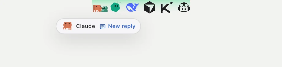 A New reply reminder from Claude Code