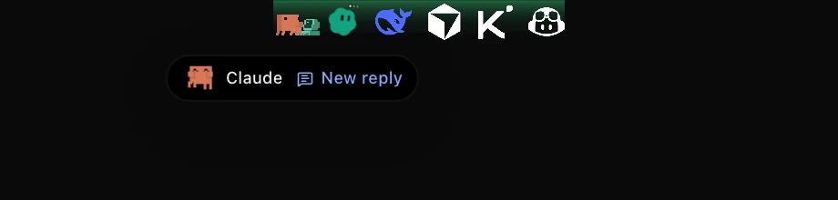 A New reply reminder from Claude Code